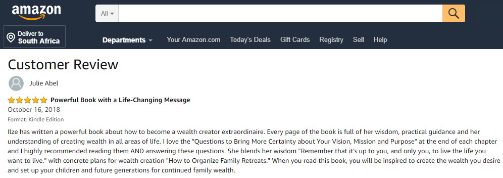 Julie Abel Testimonial Amazon